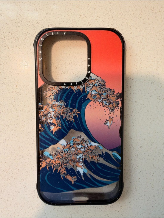 Casetify Accessories - Casetify Gradient Wave Phone Case with Orange and Blue Pre-own Good Condition